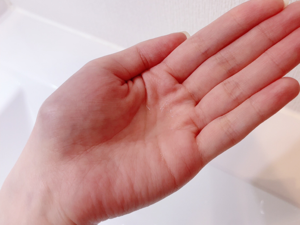 Texture of MUJI Toning Water on hand